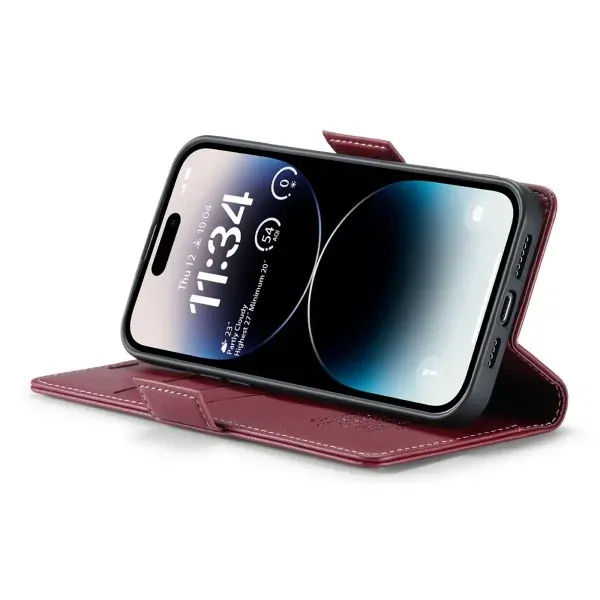 Pouzdro na iPhone 14 Pro Max CASEME Smooth červené