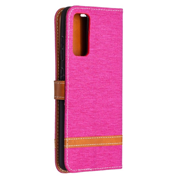 Pouzdro na Samsung Galaxy S20 FE Jeans růžové