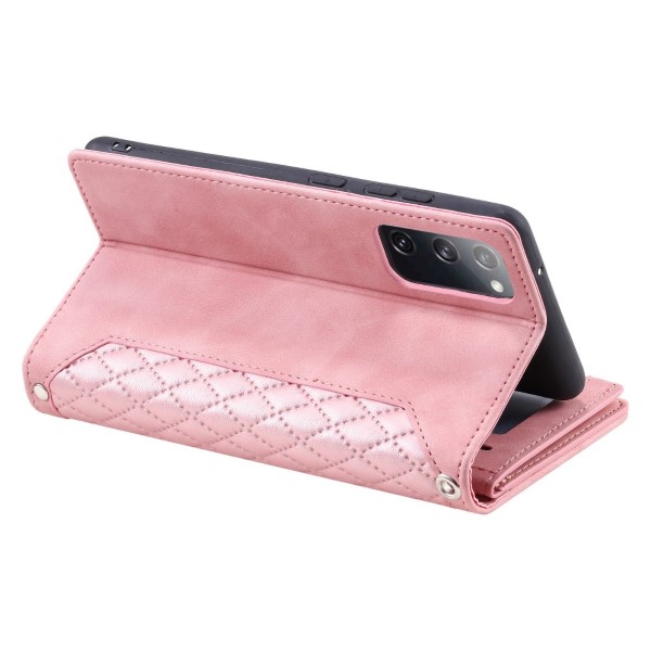 Pouzdro na Samsung Galaxy S20 FE Luxury Double Layer růžové