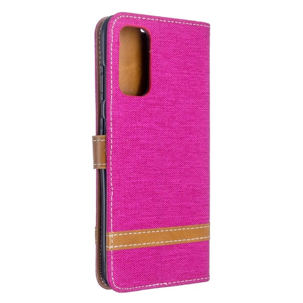 Pouzdro na Samsung Galaxy S20 Jeans růžové