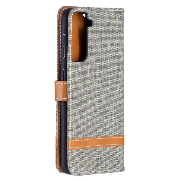 Pouzdro na Samsung Galaxy S21 Jeans šedé