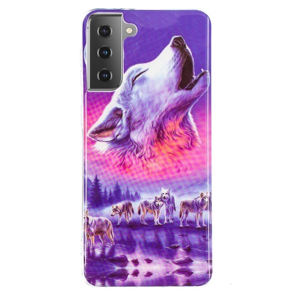 Kryt na Samsung Galaxy S21 svítící Vlci