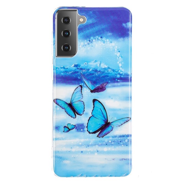 Kryt na Samsung Galaxy S21 svítící Motýl