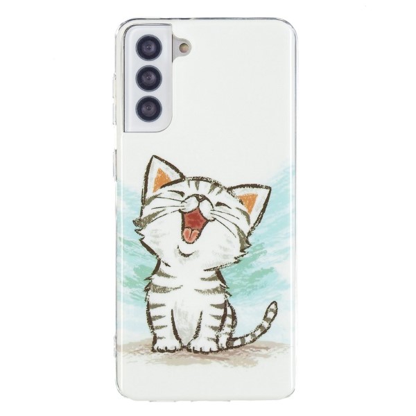 Kryt na Samsung Galaxy S21 svítící Kotě