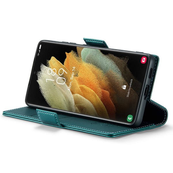 Pouzdro na Samsung Galaxy S21 Ultra CASEME smooth zelené