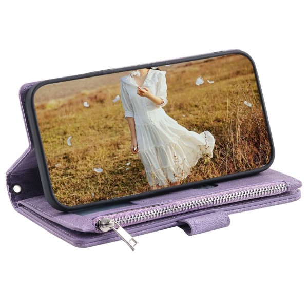 Pouzdro na Samsung Galaxy S21 FE Luxury Double Layer fialové