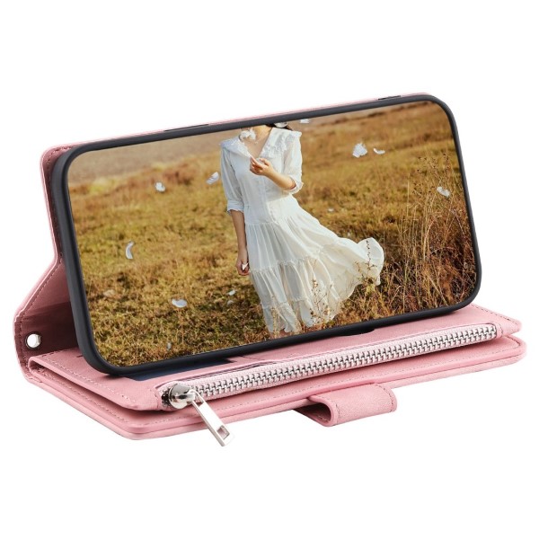Pouzdro na Samsung Galaxy S21 FE Luxury Double Layer růžové
