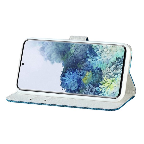 Pouzdro na Samsung Galaxy S21 FE Glitter modré