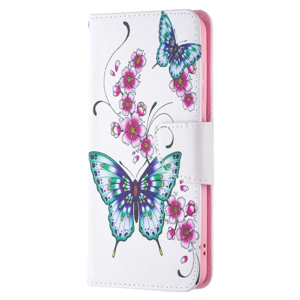 Pouzdro na Samsung Galaxy S21 FE Motýl bílé