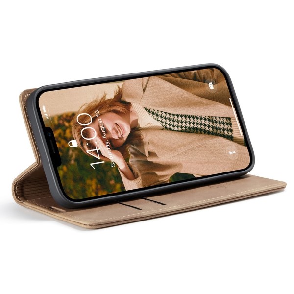 Pouzdro na iPhone 13 Pro Max CASEME světle hnědé