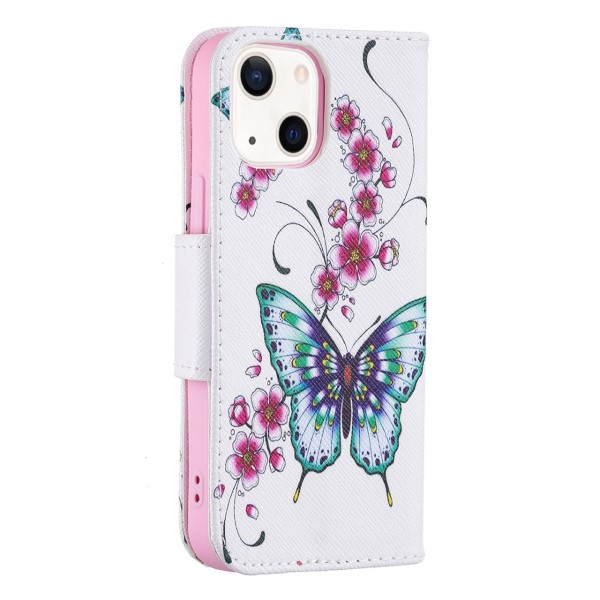 Pouzdro pro iPhone 13 Mini Motýl bílé
