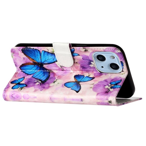 Pouzdro na iPhone 14 Plus Motýly fialové