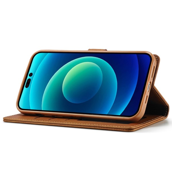 Pouzdro LC.IMEEKE pro iPhone 14 Plus světle hnědé