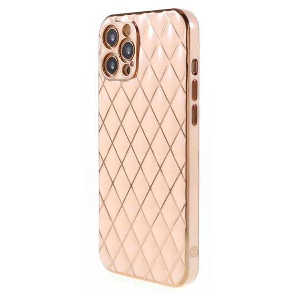 Kryt na iPhone 14 Plus Electroplated rhombus růžový