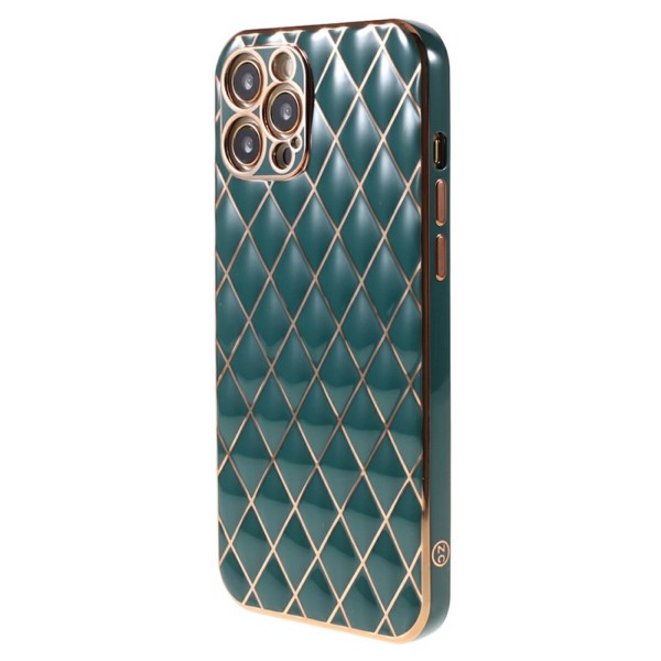 Kryt na iPhone 14 Plus Electroplated rhombus zelený