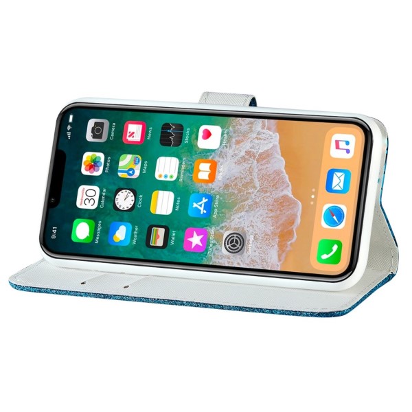 Pouzdro na iPhone 14 Plus Glitter modré