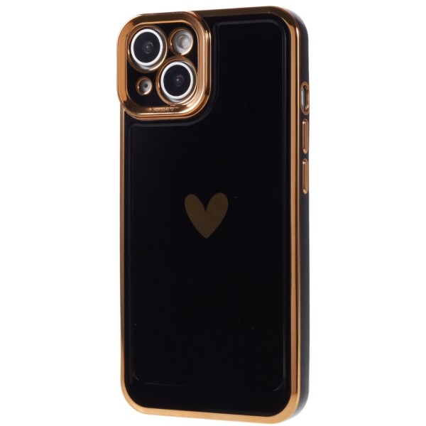 Kryt na iPhone 14 Plus Electroplated srdíčko černý