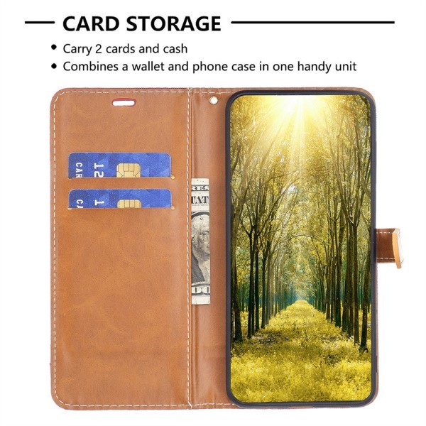 Pouzdro na iPhone 14 Plus Jeans červené