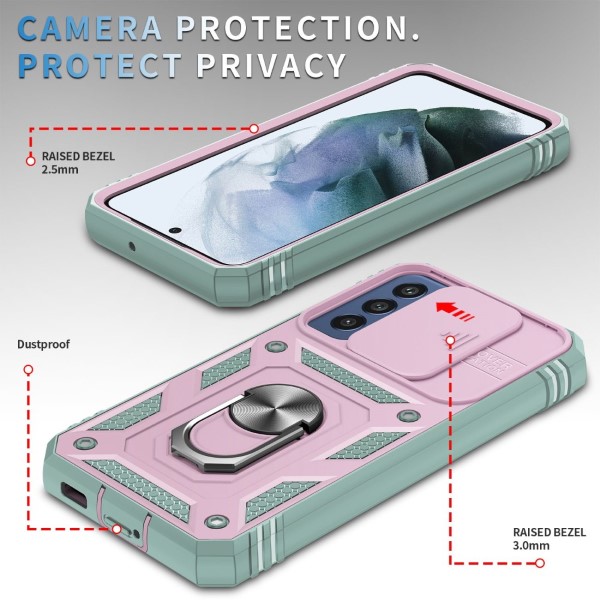 Kryt na Samsung Galaxy S22 odolný s krytkou na fotoaparát růžový