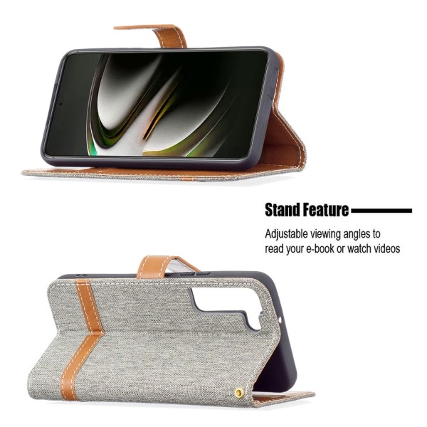 Pouzdro na Samsung Galaxy S22 Jeans šedé