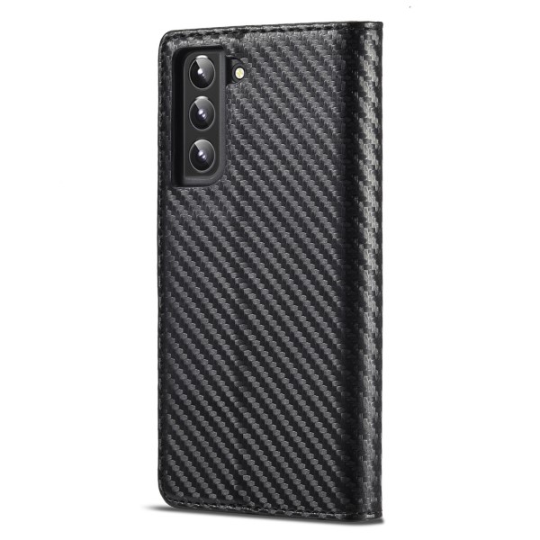 Pouzdro LC.IMEEKE na Samsung Galaxy S22 Plus Carbon Vertical černé