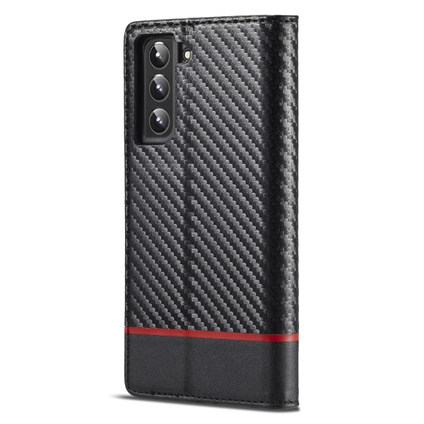 Pouzdro LC.IMEEKE na Samsung Galaxy S22 Plus Carbon černé