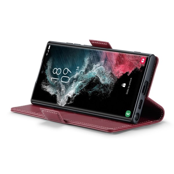 Pouzdro na Samsung Galaxy S22 Ultra CASEME smooth červené