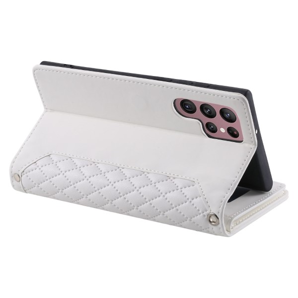 Pouzdro na Samsung Galaxy S22 Ultra Luxury Double Layer bílé