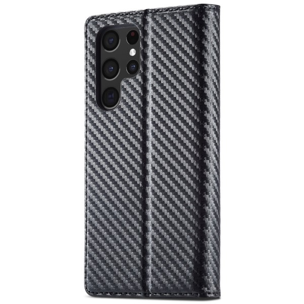 Pouzdro na Samsung Galaxy S22 Ultra LC.IMEEKE Carbon horizontal černé