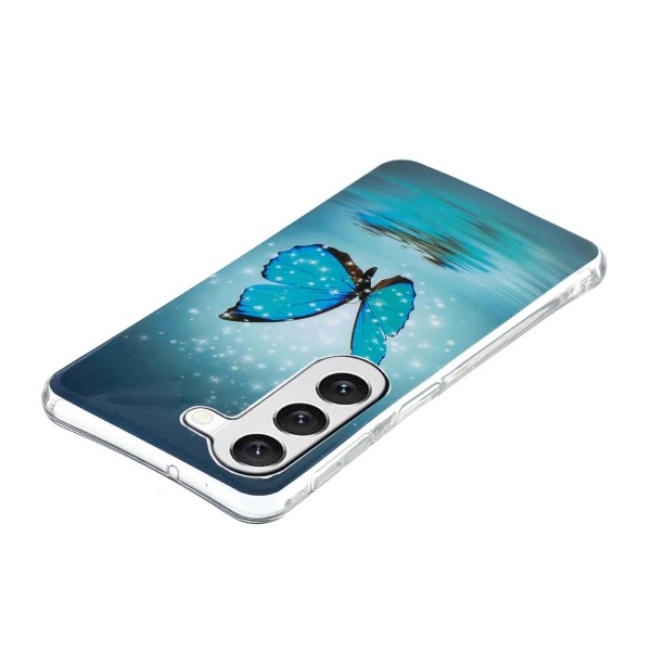 Kryt na Samsung Galaxy S23 svítící Motýl a hvězdy