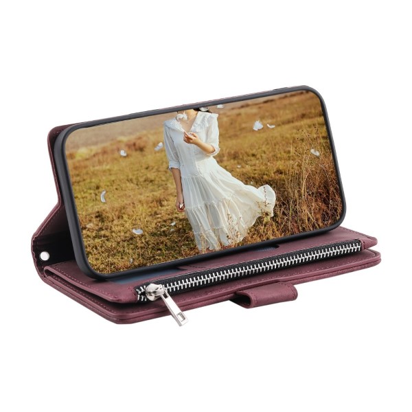 Pouzdro na Samsung Galaxy S23 Luxury Double Layer vínové