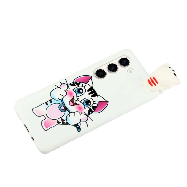 Kryt na Samsung Galaxy S23+ 3D Kotě bílý