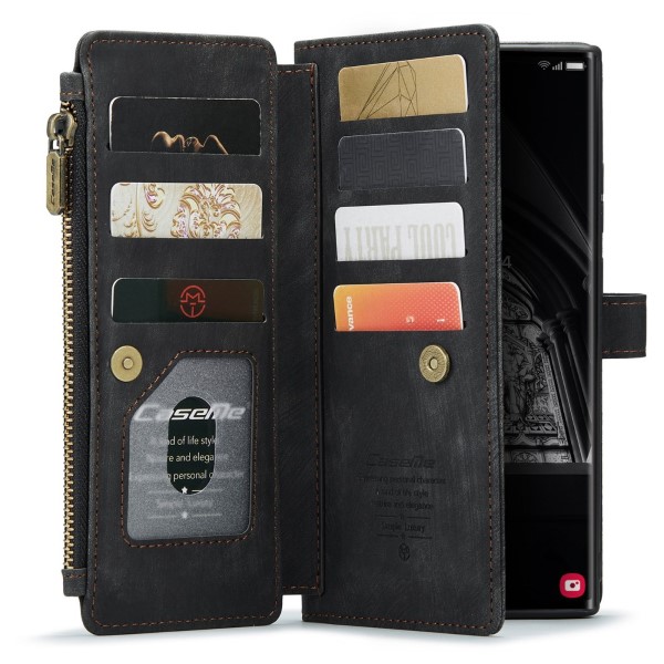 Pouzdro na Samsung Galaxy S23 Ultra CASEME Deluxe černé