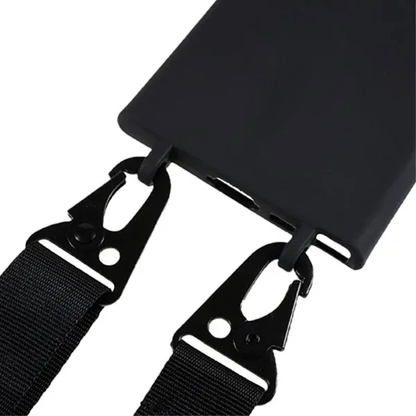 Kryt na Samsung Galaxy S23 Ultra gumový se šňůrkou na krk černý