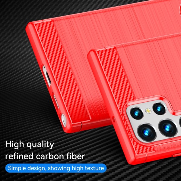 Kryt na Samsung Galaxy S23 Ultra Carbon červený