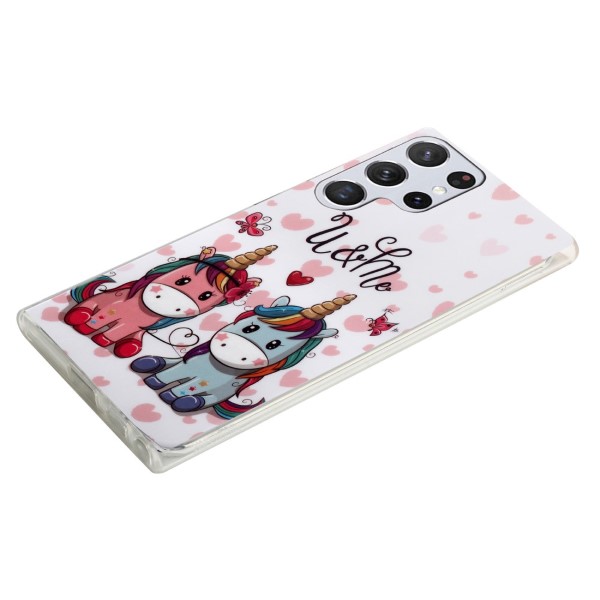 Kryt na Samsung Galaxy S23 Ultra svítící Jednorožci