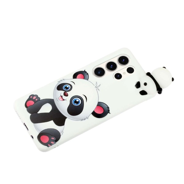 Kryt na Samsung Galaxy S23 Ultra 3D Panda bílý