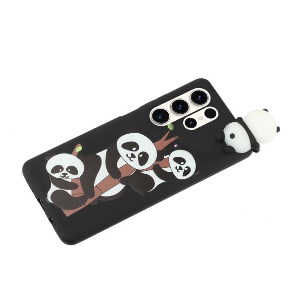 Kryt na Samsung Galaxy S23 Ultra 3D Panda černý