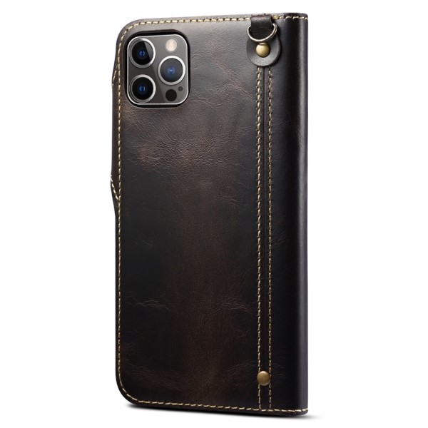 Pouzdro pro iPhone 13 Pro Kožené černé