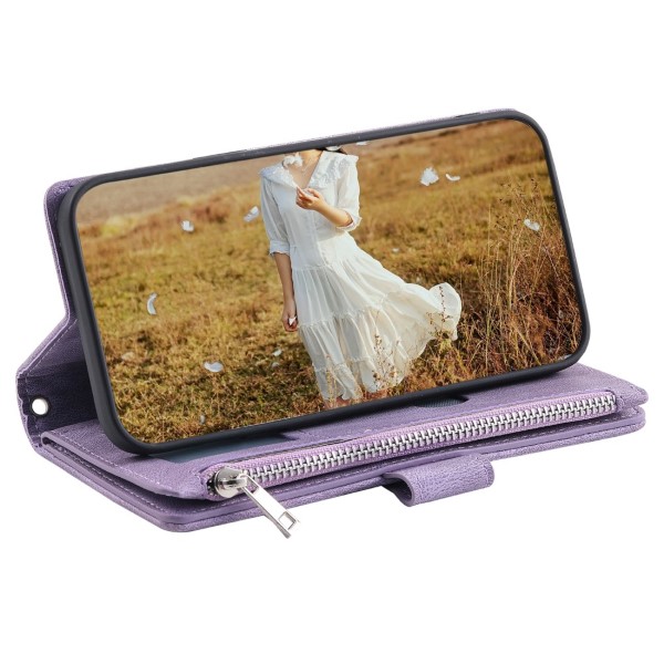 Pouzdro na Samsung Galaxy S23 FE Luxury Double Layer fialové