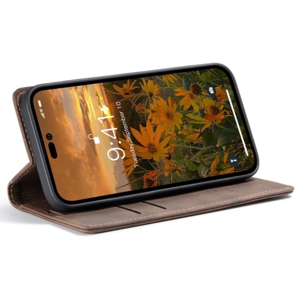 Pouzdro CASEME pro iPhone 14 Pro tmavě hnědé