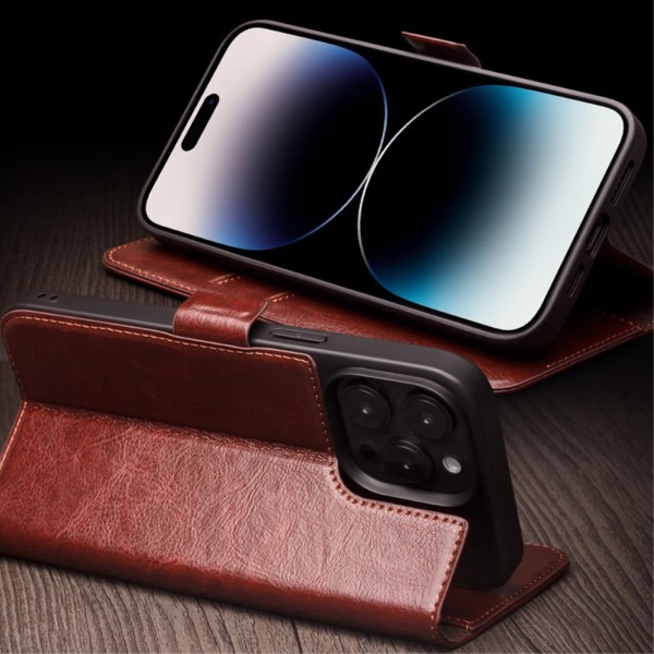 Pouzdro kožené QIALINO na iPhone 14 Pro Max černé