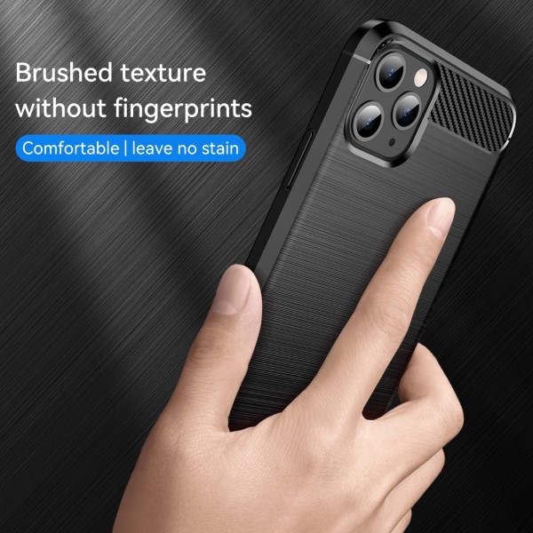 Kryt na iPhone 11 Pro Max gumový Carbon černý