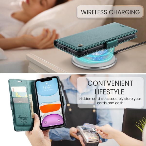 Pouzdro pro iPhone 11 CASEME Smooth zelené