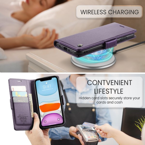 Pouzdro pro iPhone 11 CASEME Smooth fialové