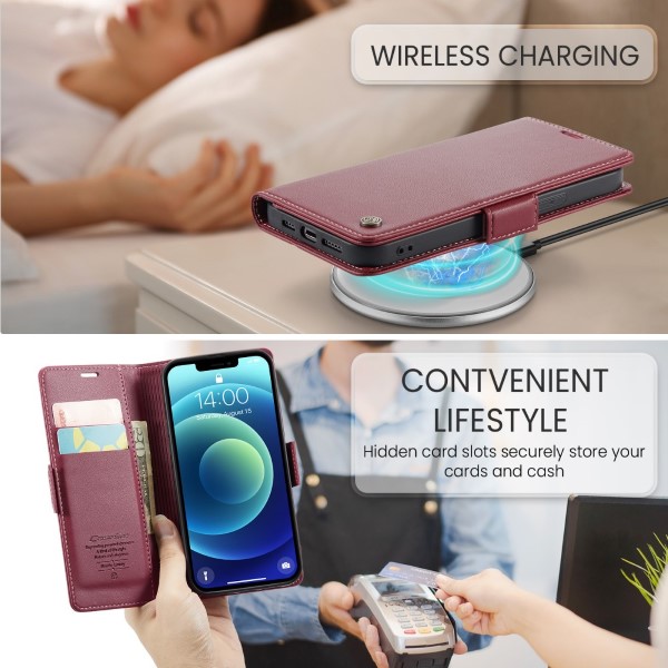Pouzdro pro iPhone 12 Mini CASEME Smooth červené