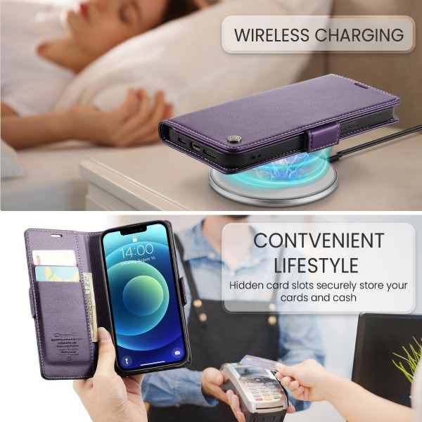 Pouzdro pro iPhone 12 Mini CASEME Smooth fialové