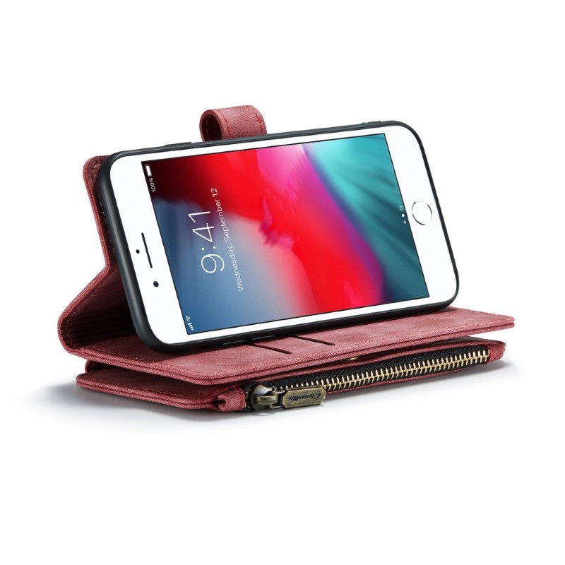 Pouzdro pro iPhone 7 / 8 / SE ( 2020 / 2022 ) Luxury Double Layer červené