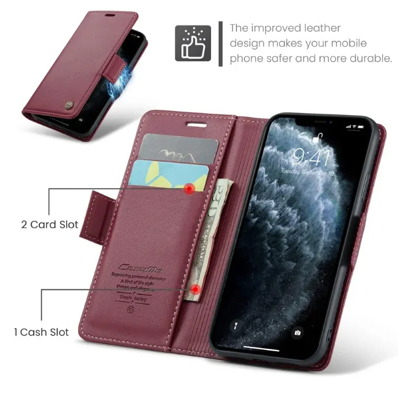 Pouzdro pro iPhone 11 Pro CASEME smooth červené