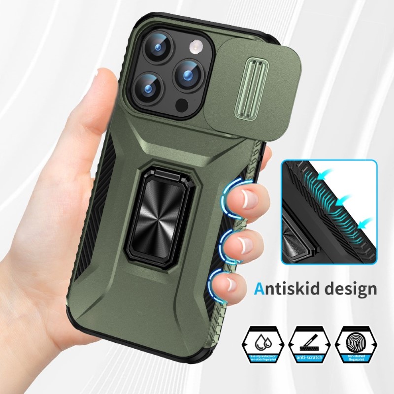 Kryt na iPhone 15 Pro Max odolný s krytkou na fotoaparát zelený
